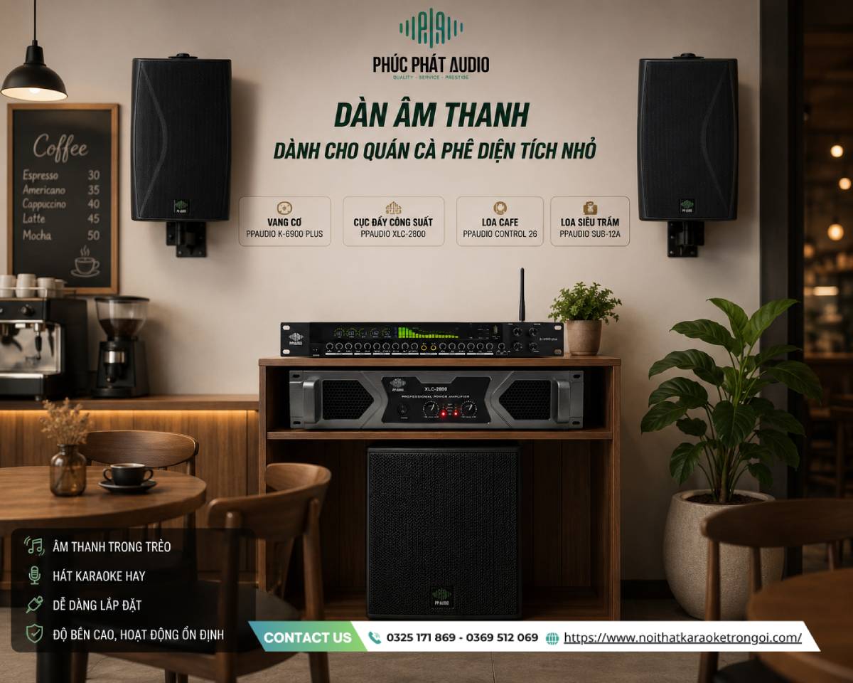 Dàn âm thanh quán cà phê diện tích nhỏ - ảnh 1