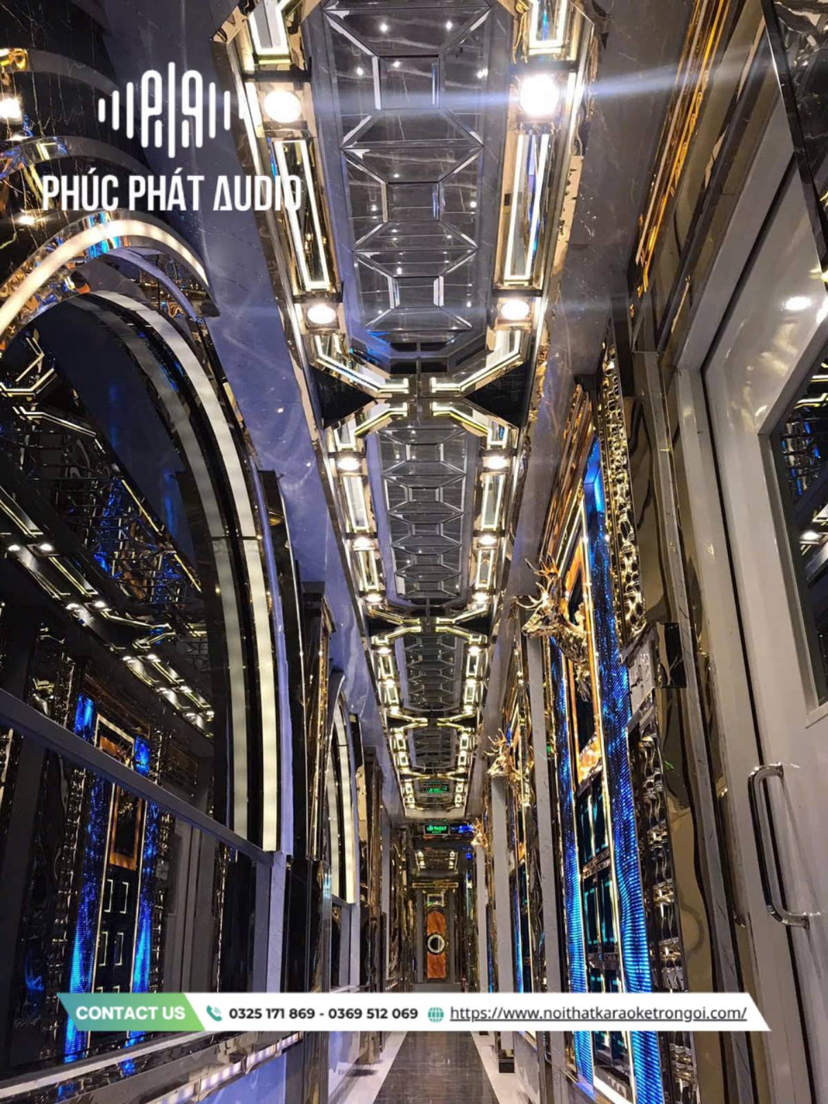 Mẫu hành lang quán Karaoke inox - ảnh 7