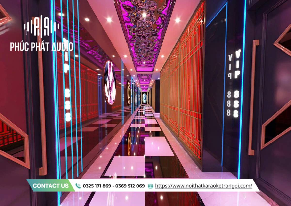 Mẫu hành lang quán Karaoke inox - ảnh 2