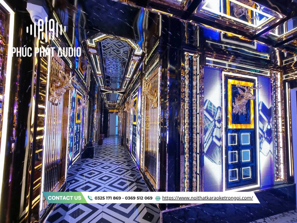 Mẫu hành lang quán Karaoke inox - ảnh 4