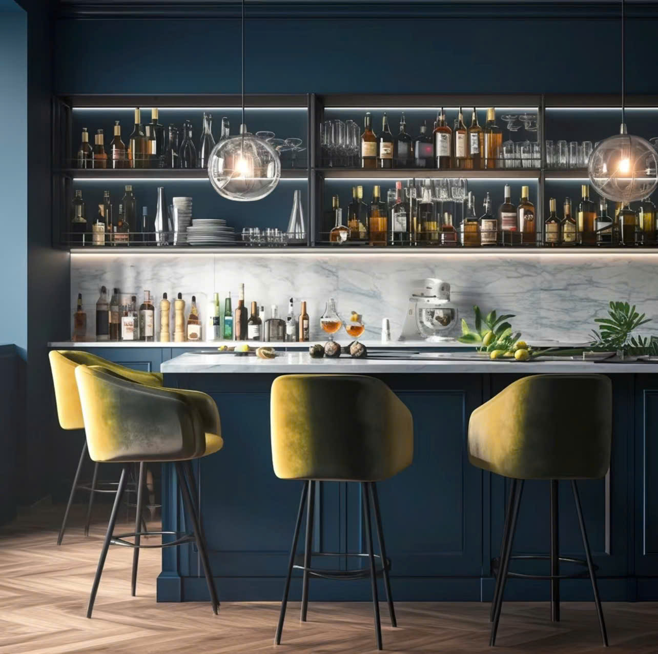 Mẫu quầy bar mini - ảnh 13